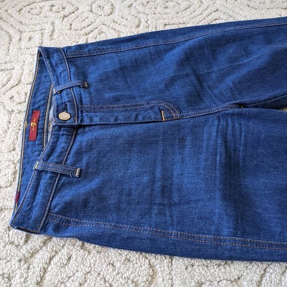 7 FOR ALL MANKIND High Rise Straight Leg Jeans Sz 25 - Picture 7 of 12